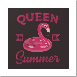 Queen of the summer With  the pink flamingo Posters and Art